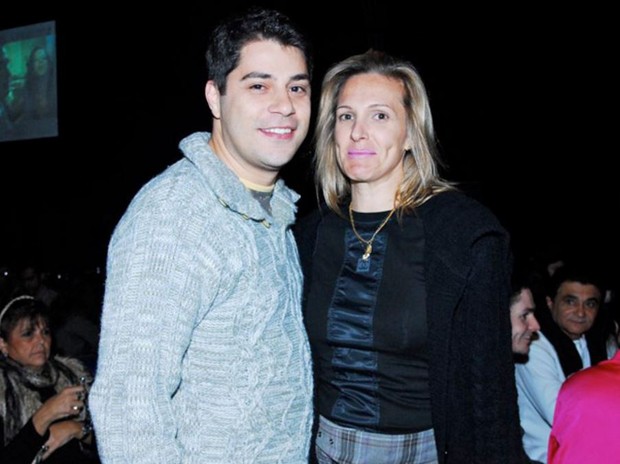 Evaristo Costa com a mulher, Amália Stringhini (Foto: Rodrigo Trevisan/Divulgação)