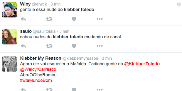 Klebber Toledo no twitter (Foto: Reprodução / Twitter)