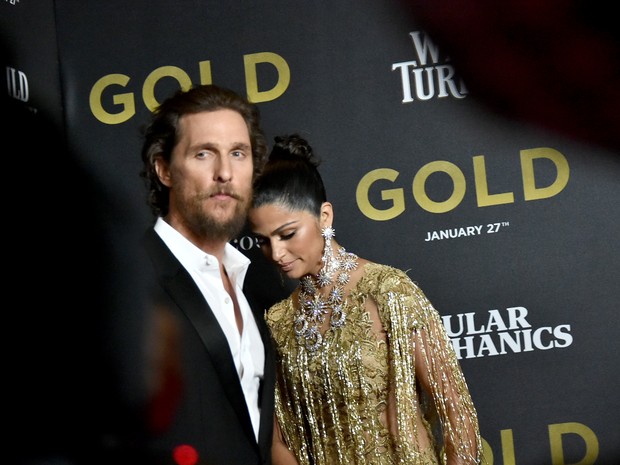 Matthew McConaughey e Camila Alves em première de filme em Nova York, nos Estados Unidos (Foto: Mike Coppola/ Getty Images/ AFP)