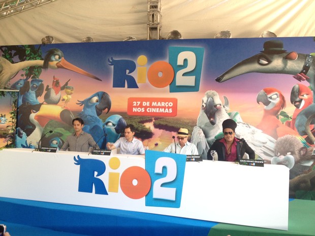Coletiva do filme RIO 2 (Foto: EGO)