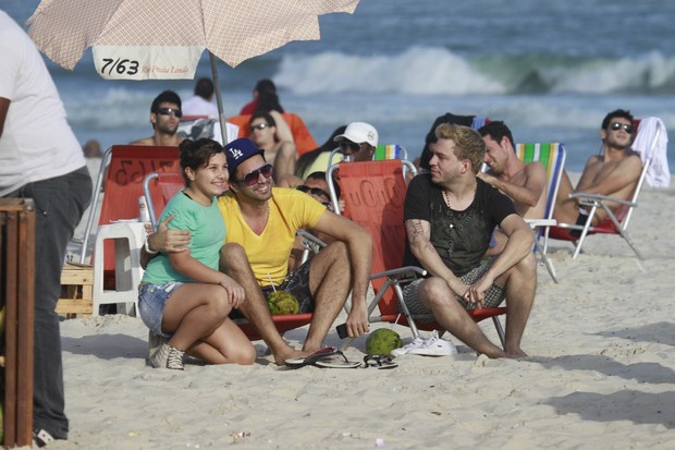 Latino na praia da Barra da Tijuca, RJ (Foto: Dilson Silva / AgNews)