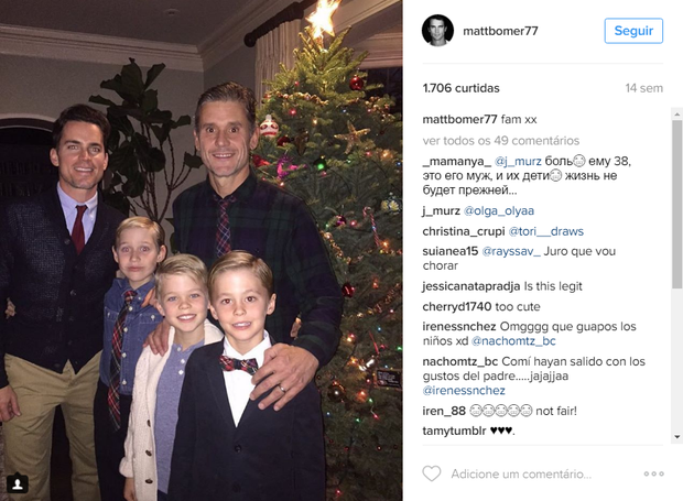 Matt Bomer e a família (Foto: Reprodução/Instagram)