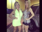 Ex-BBB Cacau e Ana Paula Minerato usam vestidos curtinhos