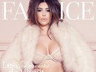 Kim Kardashian sensualiza de lingerie em ensaio para revista