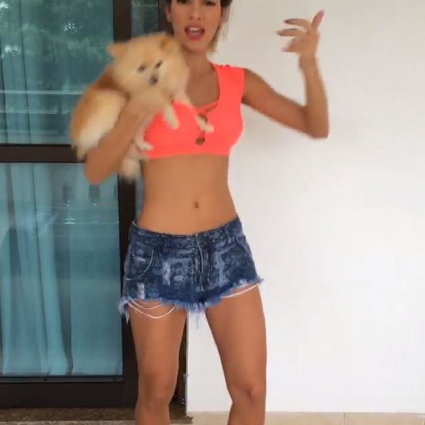 Adriana, ex-bbb, com cachorrinho (Foto: Instagram / Reprodução)