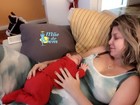 Bárbara Borges posta foto com Theo Bem e fala sobre adaptação do bebê