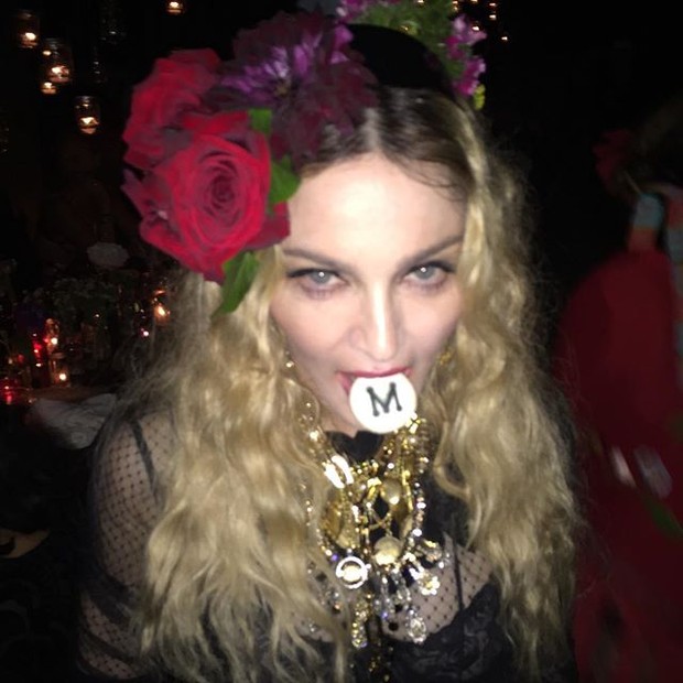 Madonna em sua festa de aniversário de 57 anos (Foto: Instagram/ Reprodução)