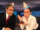Bonner e Renata Vasconcellos comemoram aniversário do JN