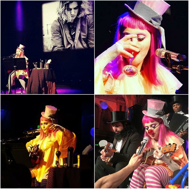 Madonna se apresenta em show na Austrália: a cantora fez uma homenagem ao filho Rocco e, por várias vezes, foi fotografada bebendo no palco (Foto: Reprodução/Instagram)