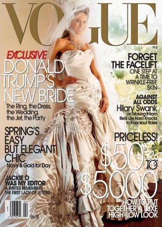 Melania Trump foi capa da revista Vogue América ao casar com vestido de R$265 mil (Foto: Reprodução do Instagram)