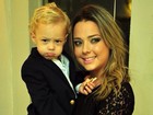 Filho de Neymar vai todo estiloso a evento com a mãe em São Paulo