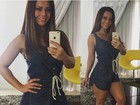 Viviane Araújo faz selfie e chama atenção pelas coxas grossas