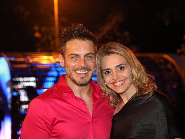 Luigi Baricelli e a mulher, Andréa, em festa na Zona Sul do Rio (Foto: Claudio Andrade/ Foto Rio News)