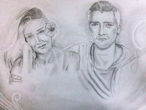 Dixie Pratt e Romário em desenho (Foto: Instagram / Reprodução)