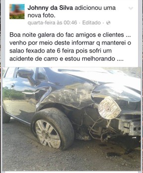 Carro de Johnny da Silva (Foto: Reprodução/Facebook)