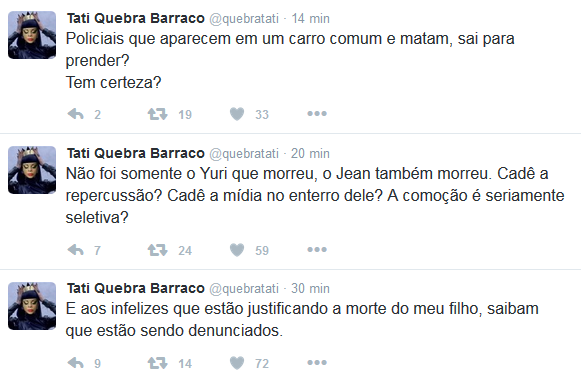 Tati Quebra Barraco faz desabafo no Twitter (Foto: Reprodução / Twitter)