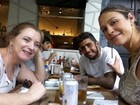 Luana Piovani almoça com a mãe e com o marido no Rio e posta foto