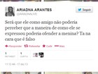Ariadna critica Romário em história com transex: 'Mais bonito ter assumido'