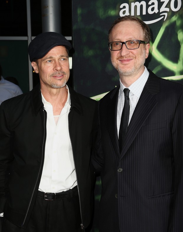 Brad Pitt e o diretor James Gray em première de filme em Los Angeles, nos Estados Unidos (Foto: Rich Fury/ Getty Images/ AFP)