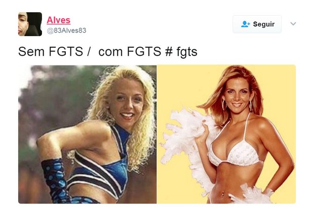 Saques do FGTS rendem memes com famosos (Foto: Reprodução/Twitter)