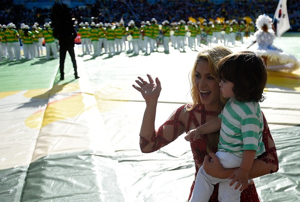 Shakira e Milan (Foto: Agência AFP)