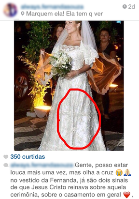 Seguidores apontam cruz em vestido de Fernanda Souza (Foto: Instagram / Reprodução)