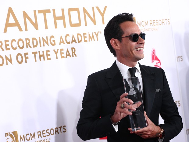 Marc Anthony em prêmio de música em Las Vegas, nos Estados Unidos (Foto: Tommaso Boddi/ AFP)