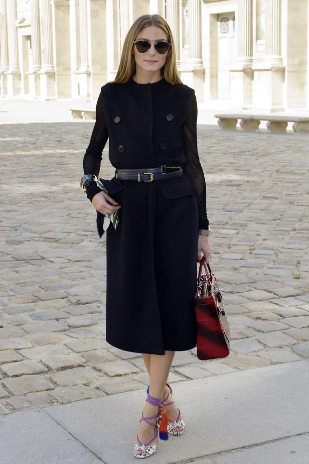 Olivia Palermo no desfile da Dior, em Paris (Foto: AFP)