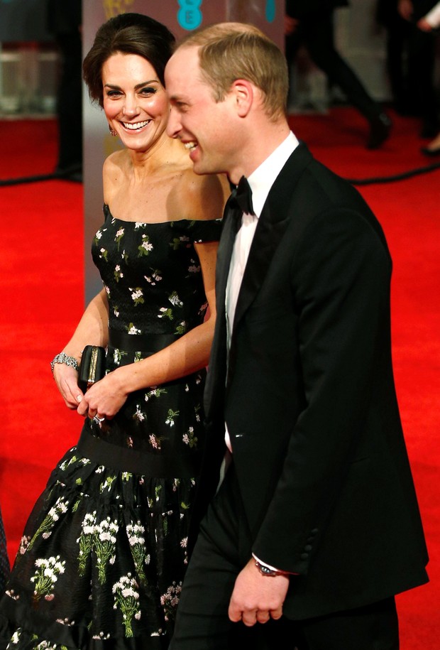 Princesa Kate MIddleton e príncipe William no BAFTA (Foto: Reuters agência)