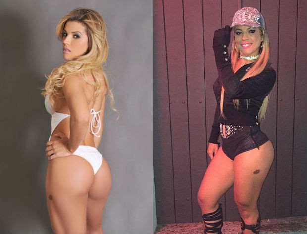 Rosana Ferreira, em 2011 e atualmente: corpo ainda mais sarado (Foto: Divulgação // Reprodução Instagram)