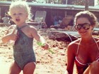 Paris Hilton mostra foto fofa ainda criança de maiô na praia