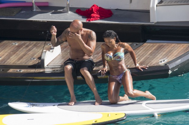 Stephen Belafonte e Mel B (Foto: Grosby Group)