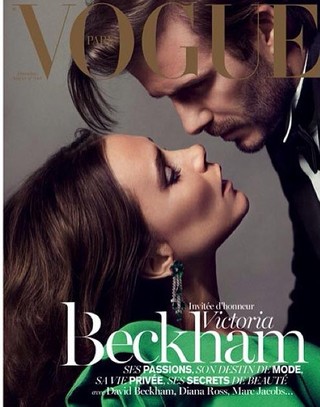 Victoria Beckham e David Beckham (Foto: Revista/Reprodução)
