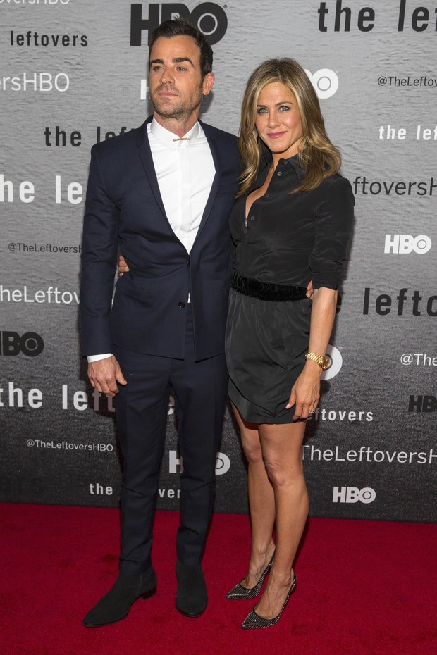Justin Theroux e Jennifer Aniston em première em Nova York, nos Estados Unidos (Foto: Andrew Kelly/ Reuters)