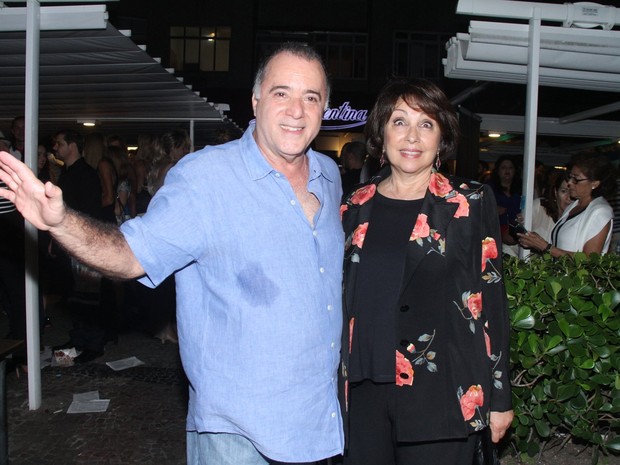 Tony Ramos e a mulher, Lidiane Barbosa, em lançamento de livro na Zona Sul do Rio (Foto: Thyago Andrade/ Brazil News)