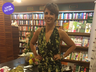 Look do dia: Maria Ribeiro usa vestido estampado para lançar livro