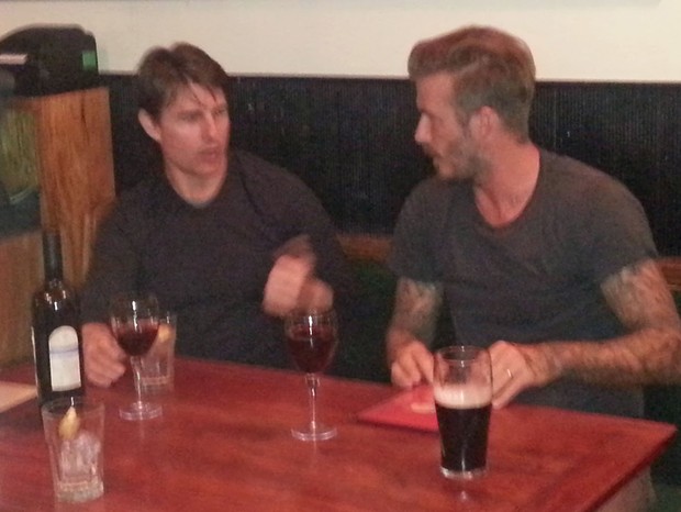 Tom Cruise e David Beckham (Foto: Agência Grosby Group)
