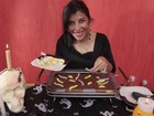 Priscila Pires ensina como fazer um pudim divertido para o Dia das Bruxas