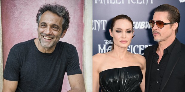 Domingos Montagner, Angelina Jolie e Brad Pitt  (Foto: TV Globo | AFP)
