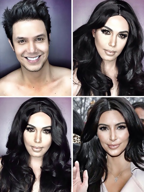 Paolo Ballesteros se transforma em Kim Kardashian (Foto: Instagram / Reprodução)