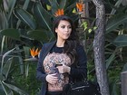 Confira a mudança no corpo de Kim Kardashian desde que engravidou