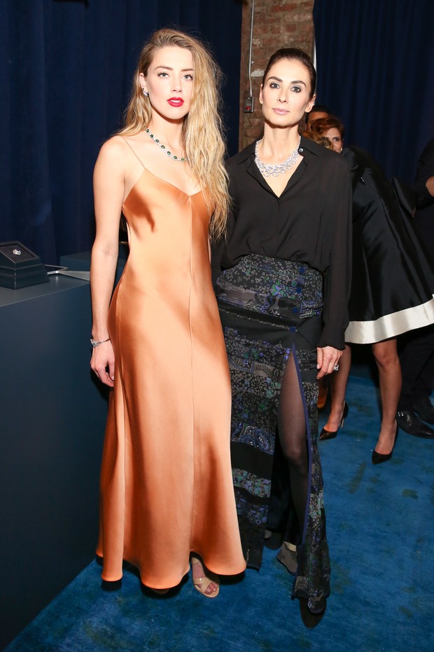 Amber Heard e Francesca Amfitheatrof, diretora de design da Tiffany (Foto: Divulgação)