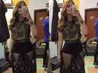 Solange Almeida posa com saia transparente: 'Porque sou dessas'