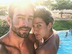 Gabriela Pugliesi posa com namorado em clima de fim de ano