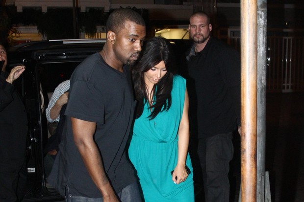 Kanye West e Kim Kardashian (Foto: Marcello Sá Barretto/AgNews)