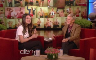 Mila Kunis no programa 'Ellen' (Foto: Reprodução / eonline)