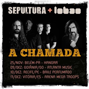 Banda Sepultura anuncia série de show com Lobão (Foto: Reprodução/Instagram)
