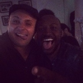 Léo Fuchs e Thiaguinho em festa no Rio (Foto: Instagram/ Reprodução)