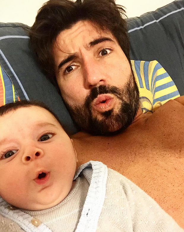 Sandro Pedroso posa com o filho, Noah (Foto: Reprodução/Instagram)