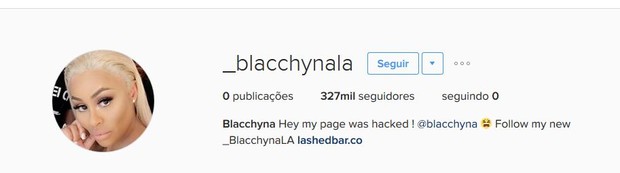 Nova conta de Blac Chyna (Foto: reprodução/instagram)